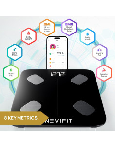 Báscula de Grasa Corporal Inteligente INEVIFIT Bluetooth 181 kg 2