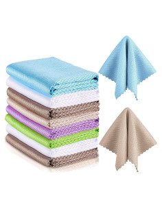 Paquete de 9 Paños de Microfibra Patelai 25x25 cm Escamas