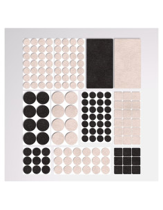 Almohadillas de Fieltro Anti-Rasguños 156pcs Beige y Marrón