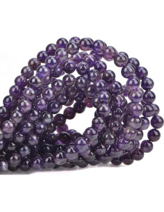 100 Perlas de Amatista 6mm Redondas para Joyería - Perlas Masivas 2