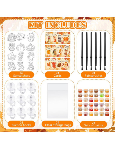 Kit de Manualidades Geelin 24 Captadores de Sol Otoño