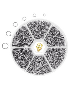 Anillas Abiertas de Acero Inoxidable ZYNERY 1500 Piezas 4-10mm