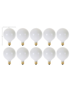 Bombillas Incandescentes G16.5 KOR E12 15W Paquete de 10
