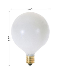 Bombillas Incandescentes G16.5 KOR E12 15W Paquete de 10 2