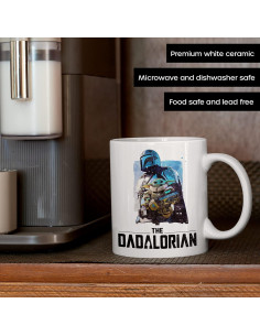 Taza Mandaloriana DADALORIAN Cerámica Blanca 311g 2