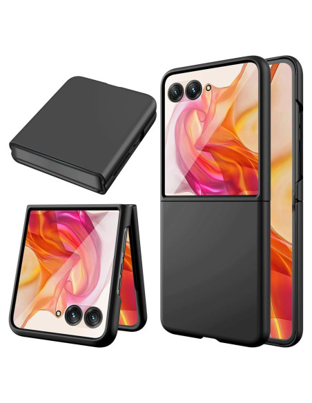 Funda para Motorola Razr Plus 2024 con protector de pantalla negro Funda para Motorola Razr Plus 2024 con protector de pantalla negro