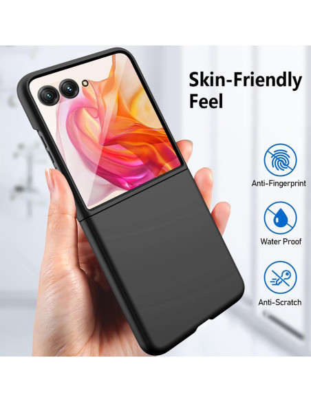 Funda para Motorola Razr Plus 2024 con protector de pantalla negro Funda para Motorola Razr Plus 2024 con protector de pantalla negro