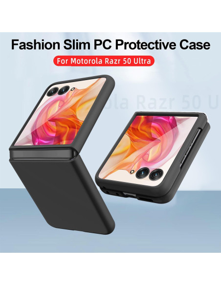Funda para Motorola Razr Plus 2024 con protector de pantalla negro Funda para Motorola Razr Plus 2024 con protector de pantalla negro