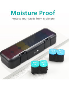 Organizador de Pastillas Semanal Fullicon AM PM 7 Días a Prueba de Humedad 2