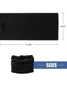 9 Piezas Máscara Facial UV Refrigerante Gaiter Cuello Negro 2
