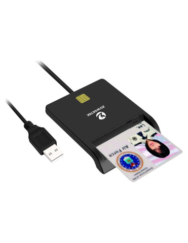 Lector de Tarjetas Inteligentes CAC ZOWEETEK USB Militar DOD