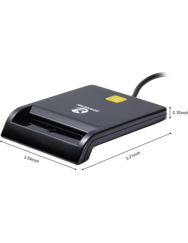 Lector de Tarjetas Inteligentes CAC ZOWEETEK USB Militar DOD