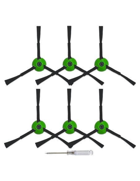 Paquete de 6 cepillos laterales Soniicmomo para iRobot Roomba