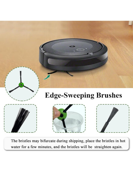 Paquete de 6 cepillos laterales Soniicmomo para iRobot Roomba