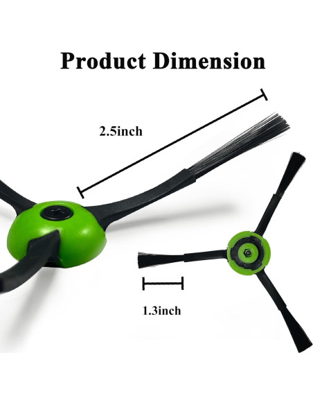 Paquete de 6 cepillos laterales Soniicmomo para iRobot Roomba