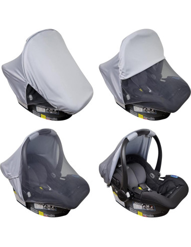 Cubierta de Asiento de Coche 2-en-1 liuliuby Rosa UV y Antimosquitos