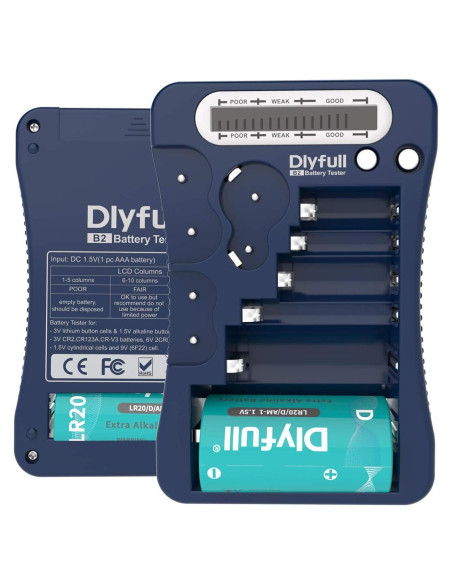 Probador de Baterías Dlyfull Universal LCD AA AAA 9V
