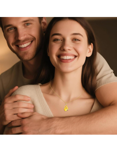 Colgante de Foto Ovalado de Plata Esterlina Tiger Rider 27.9x20.9mm