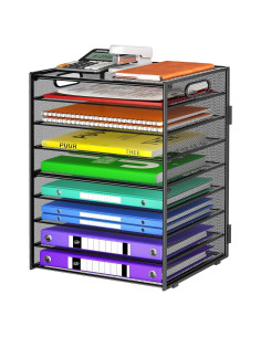 Organizador de Escritorio Cawukege 9 Niveles Negro Ajustable