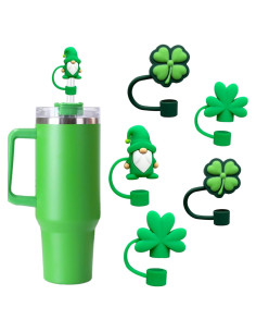 Cubiertas de Silicona para Pajitas Bimoha - 5 Pcs San Patricio