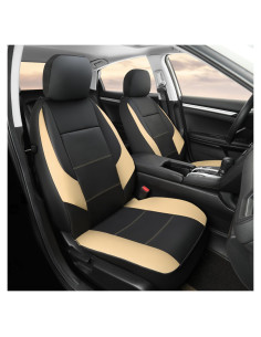 Funda de Asiento Delantero de Cuero GIANT PANDA Beige 2-Pack