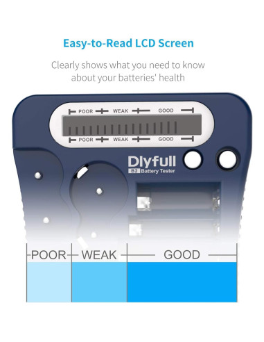 Probador de Baterías Dlyfull Universal LCD AA AAA 9V