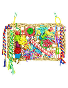 Juguete Grande para Aves COHYVER - Forrajeo y Columpio 30x20cm
