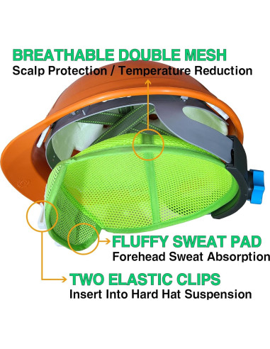 6PCS Banda de Sudor para Casco SAFE119 Lavable Absorbente