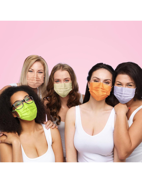 Mascarillas Desechables RITASTAR 50 Pcs 3 Capas Coloridas