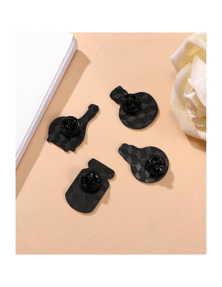 Conjunto de 4 Pines de Esmalte de Gato Lindo para Ropa y Accesorios