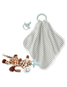 Conjunto Lovey Dr. Brown: Sostenedor Chupete y Manta 30x30cm