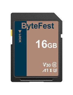 Tarjeta SD 16GB ByteFest UHS-I Clase 10 V30 Alta Velocidad