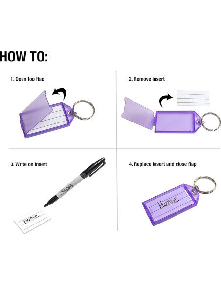 Etiquetas de Clave Lucky Line Surtido 10 Piezas Polipropileno