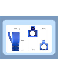 50 Piezas Botones de Alivio Tensión RJ45 VIVOCH Cat6 Cat7 Negro 2