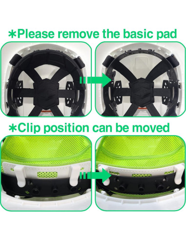 6PCS Banda de Sudor para Casco SAFE119 Lavable Absorbente