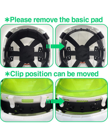 6PCS Banda de Sudor para Casco SAFE119 Lavable Absorbente