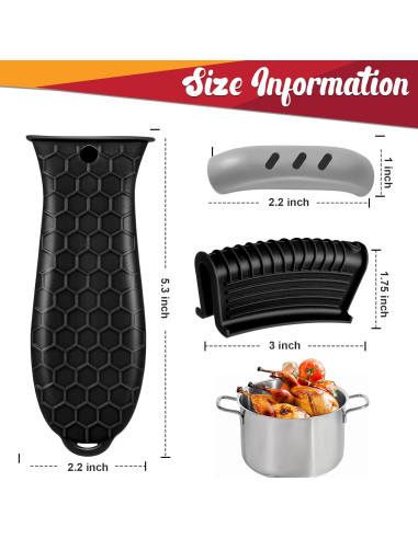 10 Piezas Cubiertas de Mango de Silicona WhistenFla Resistentes al Calor