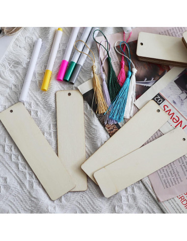 Marcadores de Madera SWATOM 30 PCS para DIY 15x4 cm