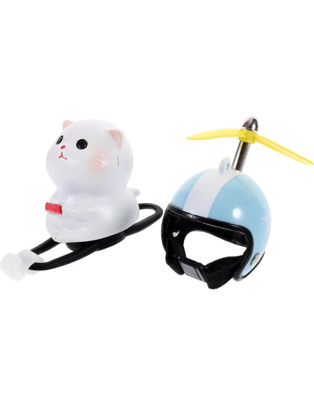 Timbre de Bicicleta PRETYZOOM Gato con Casco - Adorno Verde