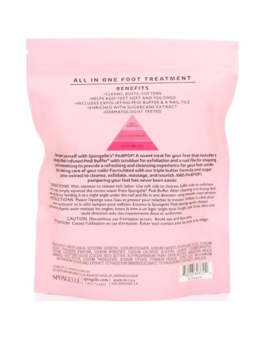 Spongellé Buffer y Lima de Pedicura Todo en Uno - Aroma Chicle