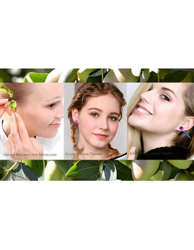 Kit de Estiramiento de Orejas JDXN 55 Piezas + Aceite Jojoba