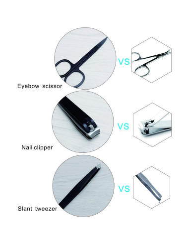 Juego de Cortauñas Profesional Singhigh 3 Piezas Acero Inoxidable