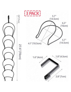 Organizador de Sombreros XINFULL con 15 Anillos y Ganchos 2