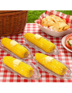 Set de 4 Platos de Maíz HIC Kitchen Sin BPA 26.7x8.3 cm 2