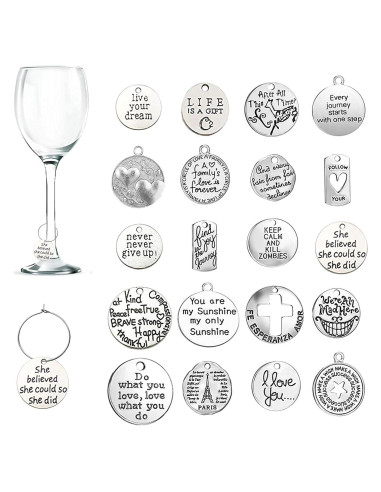 20 Encantos para Copas de Vino CNYMANY - Decoración Temática