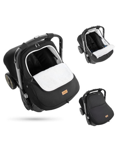 Cubierta de Asiento de Coche para Bebé Bioby Negra Impermeable