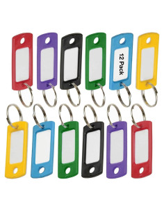 Etiquetas de Llave Plástico Flexible Lucky Line 12 Pzas Colores