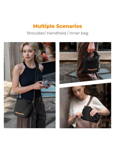 Bolsa de Mensajero K&F Concept para Cámara Compacta Negra