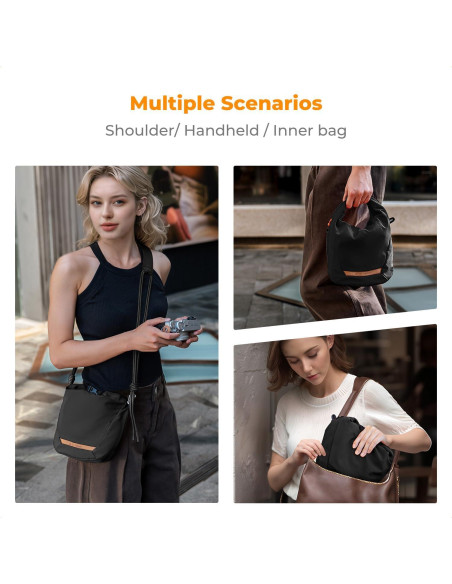 Bolsa de Mensajero K&F Concept para Cámara Compacta Negra