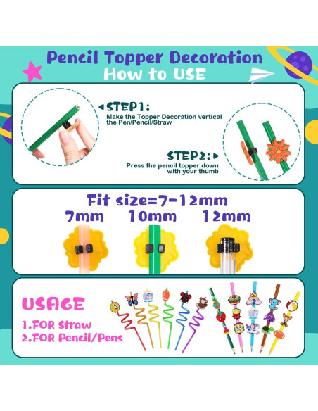 Encantos de Lápiz Seajan 120 Piezas Decorativos PVC Encantos de Lápiz Seajan 120 Piezas Decorativos PVC